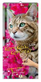 Opakowanie Kalendarz 2026 paskowy szeroki koty kotki koteczki