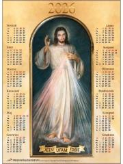 Kalendarz 2026 plakatowy średni Jezus Miłosierny. Wydawca: Edycja Świętego Pawła. Dadada.pl Opakowanie Kalendarz 2026 plakatowy średni Jezus Miłosierny