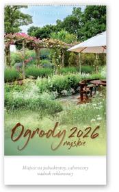 Kalendarz 2026 reklamowy Ogrody rajskie. Wydawca: Lucrum. Dadada.pl Opakowanie Kalendarz 2026 reklamowy Ogrody rajskie