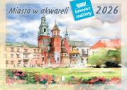 Kalendarz 2026 rodzinny Miasta w akwareli. Wydawca: Lucrum. Dadada.pl Opakowanie Kalendarz 2026 rodzinny Miasta w akwareli