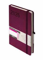 Okładka książki Kalendarz 2026 Rubi A5 DNS bordowy