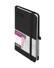 Okładka książki Kalendarz 2026 Rubi A6 TDW czarny