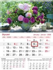 Kalendarz 2026 ścienny jednodzielny Bukiet. Wydawca: Lucrum. Dadada.pl Opakowanie Kalendarz 2026 ścienny jednodzielny Bukiet