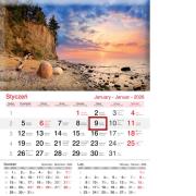 Kalendarz 2026 ścienny jednodzielny Plaża. Wydawca: Lucrum. Dadada.pl Opakowanie Kalendarz 2026 ścienny jednodzielny Plaża