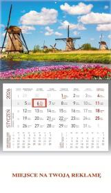 Opakowanie Kalendarz 2026 ścienny jednodzielny Wiatraki