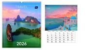 Opakowanie Kalendarz 2026 ścienny planszowy 33,5x40cm Travel