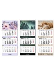 Opakowanie Kalendarz 2026 ścienny trójdzielny 31x70,5cm mix