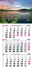 Opakowanie Kalendarz 2026 ścienny trójdzielny Jezioro