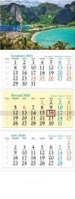 Kalendarz 2026 ścienny trójdzielny Wakacje. Wydawca: Lucrum. Dadada.pl Opakowanie Kalendarz 2026 ścienny trójdzielny Wakacje