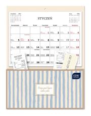 Opakowanie Kalendarz 2026 ścienny z kieszonką 23,5x31 Stripes
