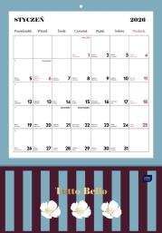 Opakowanie Kalendarz 2026 ścienny z kieszonką 28x40 Tutto