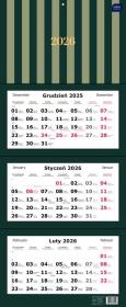 Opakowanie Kalendarz 2026 trójdzielny 82,5x34cm Paski