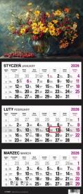 Opakowanie Kalendarz 2026 Trójdzielny Bukiet