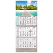 Opakowanie Kalendarz 2026 trójdzielny główka płaska Malediwy
