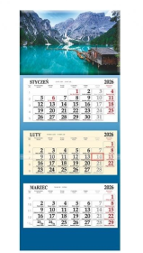 Opakowanie Kalendarz 2026 trójdzielny Łódki