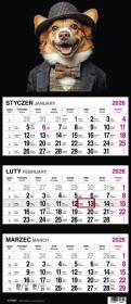 Opakowanie Kalendarz 2026 Trójdzielny Pies