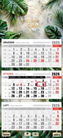 Opakowanie Kalendarz 2026 trójdzielny płaska główka glamour