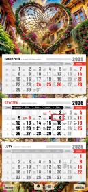 Opakowanie Kalendarz 2026 trójdzielny płaska główka łapacz