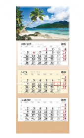 Opakowanie Kalendarz 2026 trójdzielny Plaża