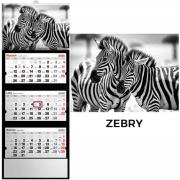 Opakowanie Kalendarz 2026 trójdzielny zebry