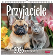 Kalendarz 2026 wieloplanszowy kwadrat Przyjaciele. Wydawca: O-press. Dadada.pl Opakowanie Kalendarz 2026 wieloplanszowy kwadrat Przyjaciele