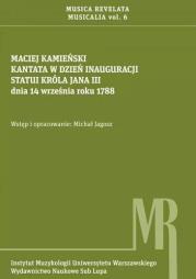 Okładka książki Kantata w dzień inauguracji statui króla Jana III