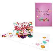 Opakowanie Karnet 12x18 cm + koperta 3D Happy Birthday