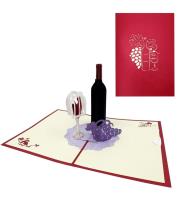 Opakowanie Karnet 12x18cm + koperta 3D Butelka wina