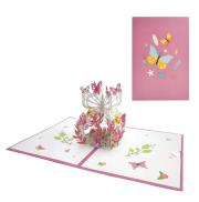Opakowanie Karnet 12x18cm + koperta 3D Motyle