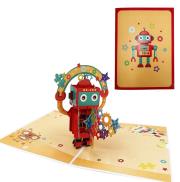 Opakowanie Karnet 12x18cm + koperta 3D Robot