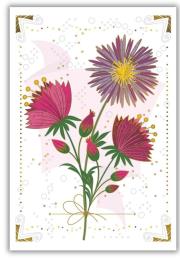 Opakowanie Karnet 12x18cm + koperta Hibiskus