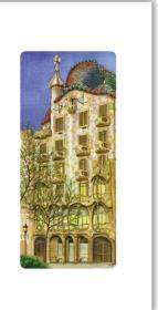 Opakowanie Karnet 12x23cm + koperta Gaudi Casa Battlo