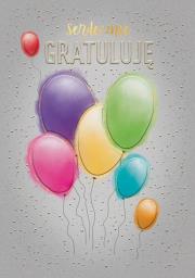 Opakowanie Karnet A5 Gratulacje - Pęk balonów