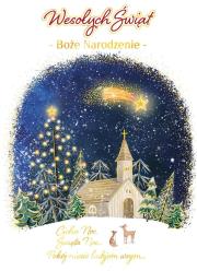 Opakowanie Karnet B6 Boże Narodzenie - Świąteczny kościółek