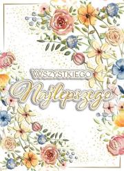 Opakowanie Karnet B6 Imieniny - Kwiaty pattern