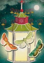 Opakowanie Karnet B6 POP-UP z kopertą Lampion i ćmy