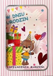 Opakowanie Karnet B6 Urodziny