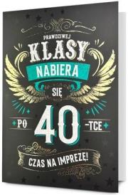 Opakowanie Karnet B6 Urodziny 40