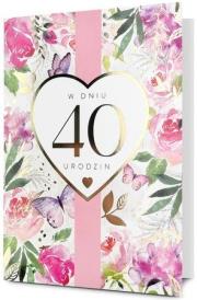 Opakowanie Karnet B6 Urodziny 40