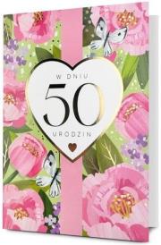 Opakowanie Karnet B6 Urodziny 50