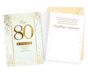 Opakowanie Karnet B6 Urodziny 80