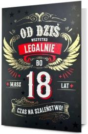 Opakowanie Karnet B6 Urodziny Osiemnastka