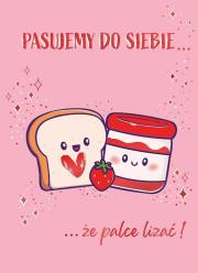 Opakowanie Karnet B6 Walentynki - Tost z dżemem