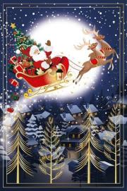 Opakowanie Karnet Boże Narodzenie - Flying Rudolph