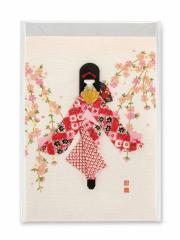 Opakowanie Karnet FGC-68 Lalka w kimono z papieru Chiyogami