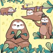 Opakowanie Karnet jednostronny Stado leniwców