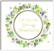 Opakowanie Karnet KW Komunia. Wianek z winogronem