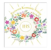 Opakowanie Karnet KW Komunia. Wianek