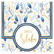 Opakowanie Karnet KW koperta z kółkiem Ślub Granat