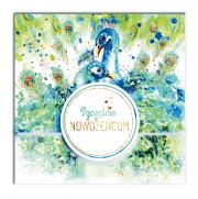 Opakowanie Karnet KW koperta z kółkiem Ślub Pawie